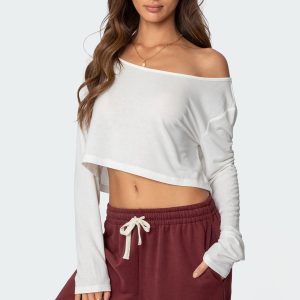 Cropped Off Shoulder Top