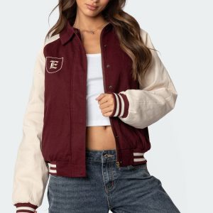 Varsity Oversized Bomber Jacket