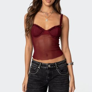 Mercy Sheer Mesh Bra Top