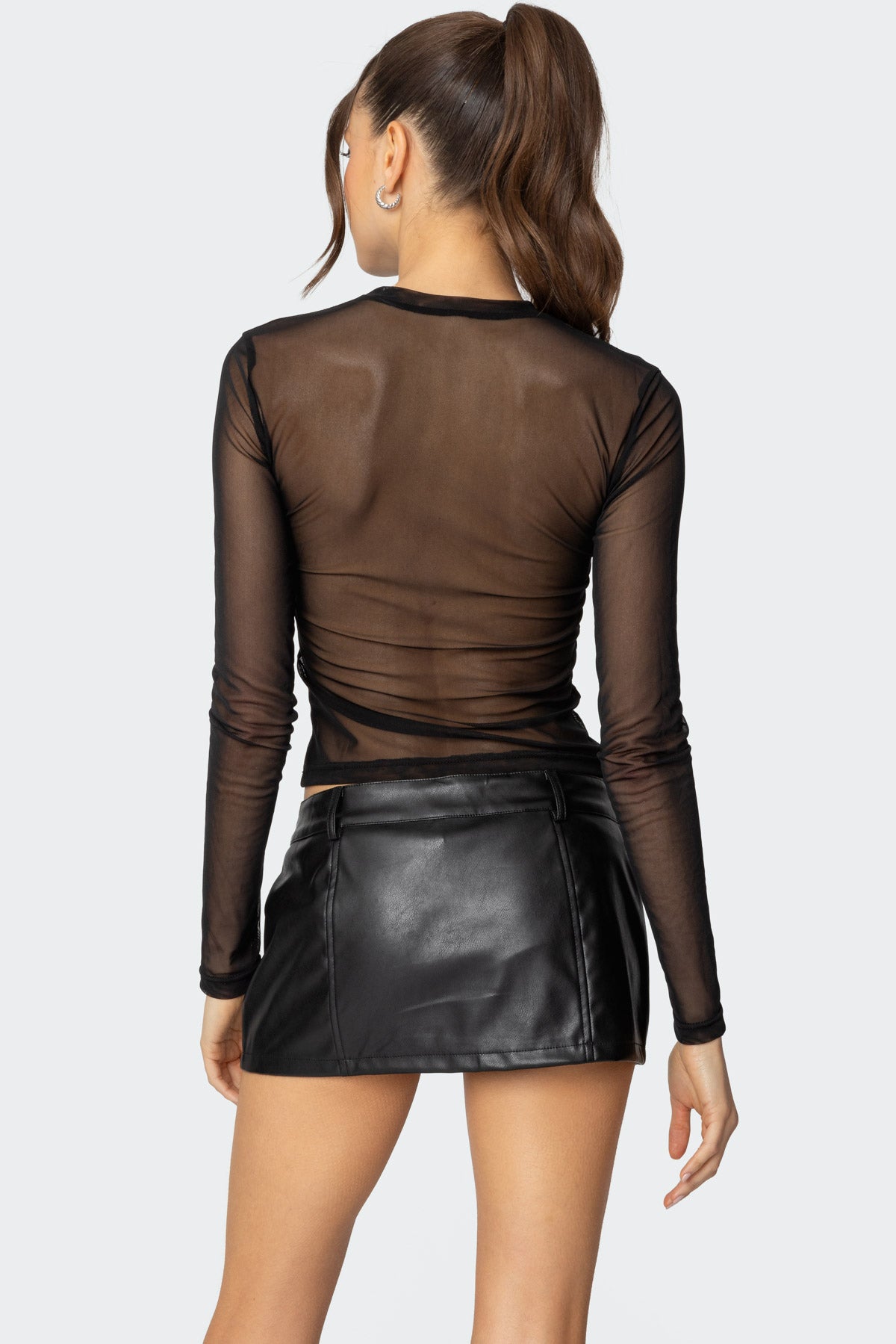 88 Rhinestone Sheer Mesh Top - Image 5