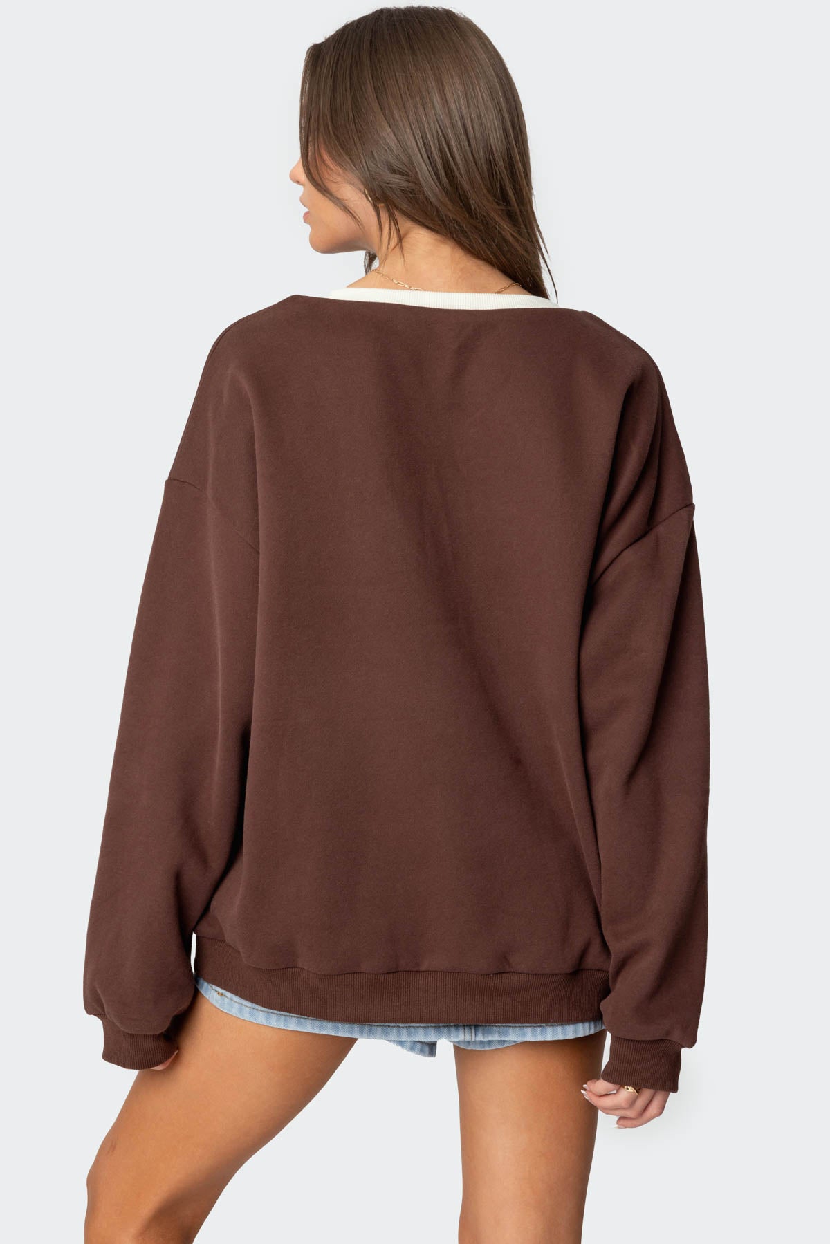 76 Oversized V Neck Sweatshirt - Image 5