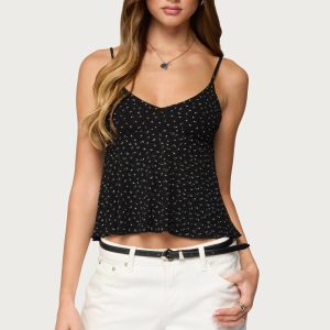 Kelli Floral Babydoll Tank Top