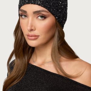 Sequin Knit Beanie