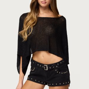 Laline Oversized Knit Crop Top