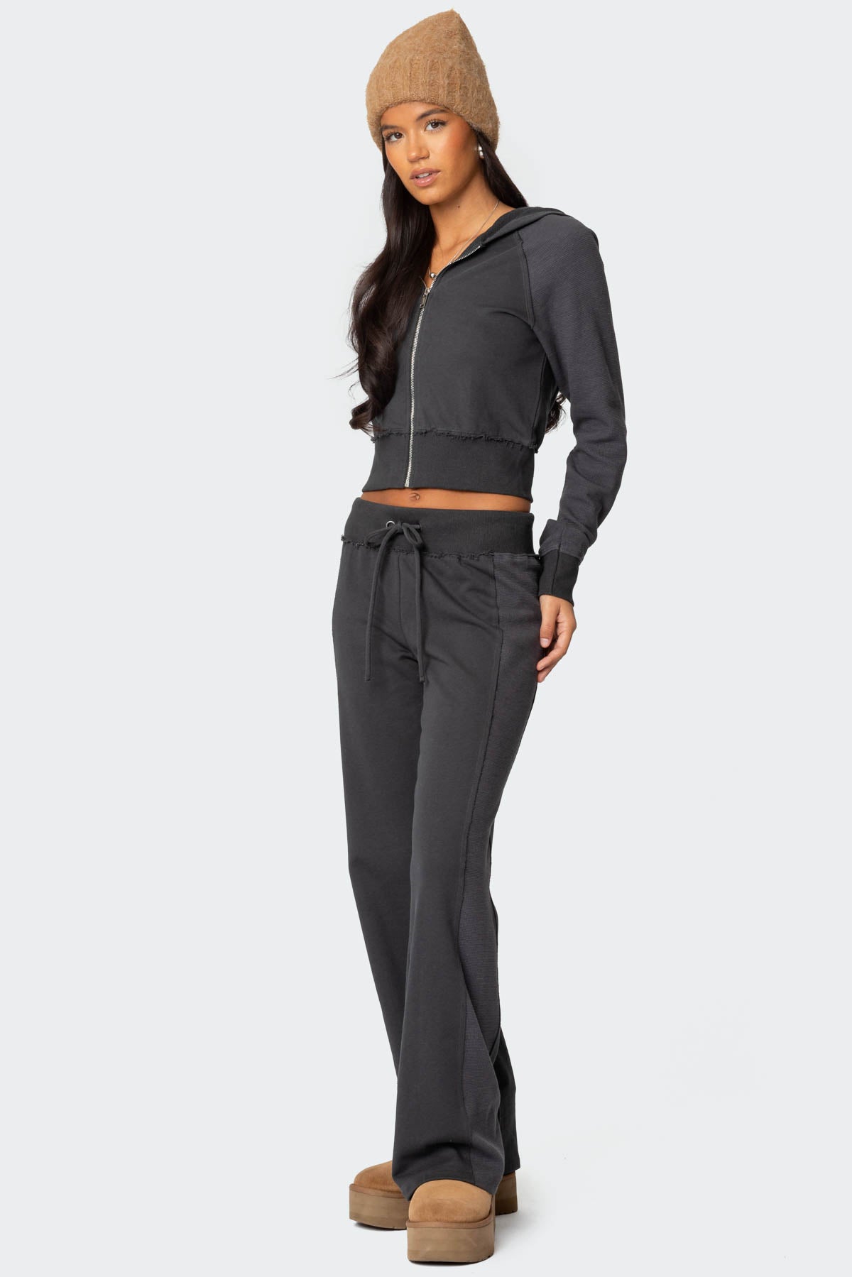 Chandler Waffle Zip Up Hoodie - Image 4