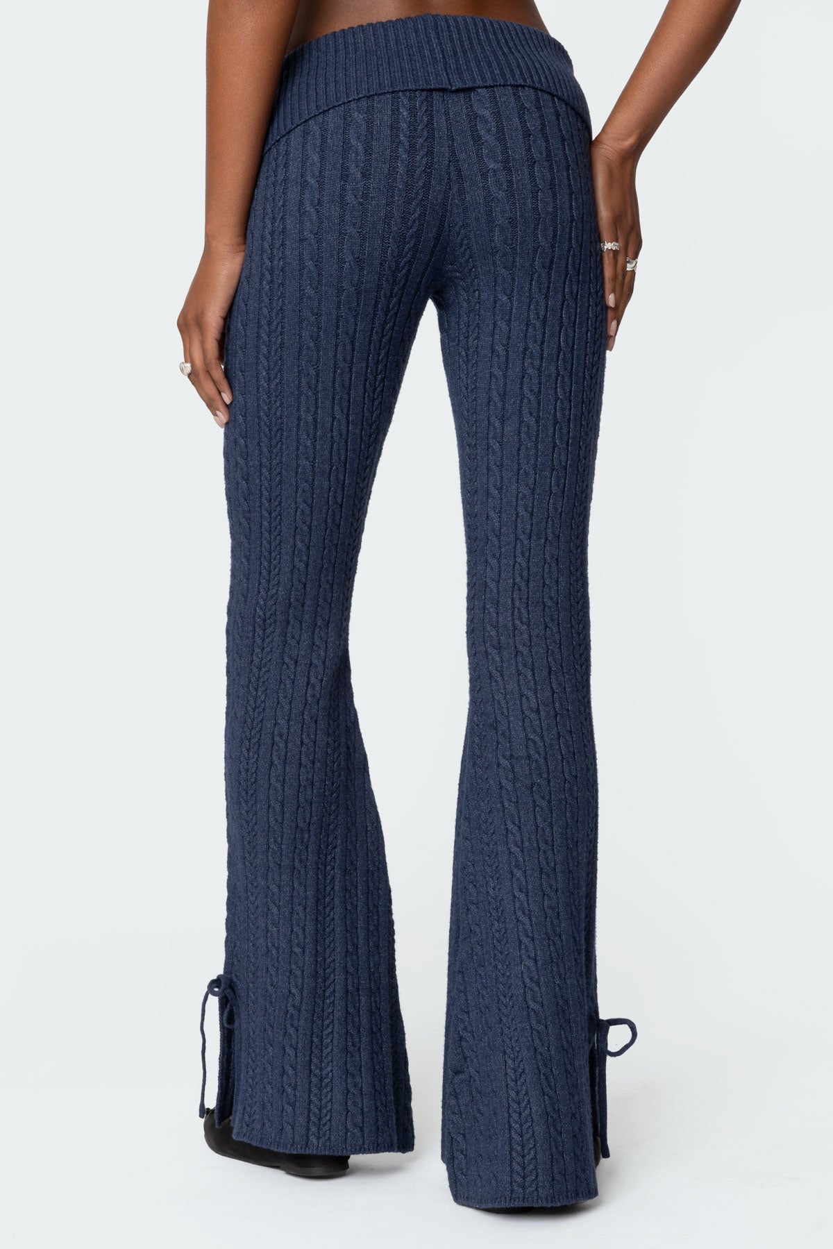 Chase Fold Over Cable Knit Pants - Image 5