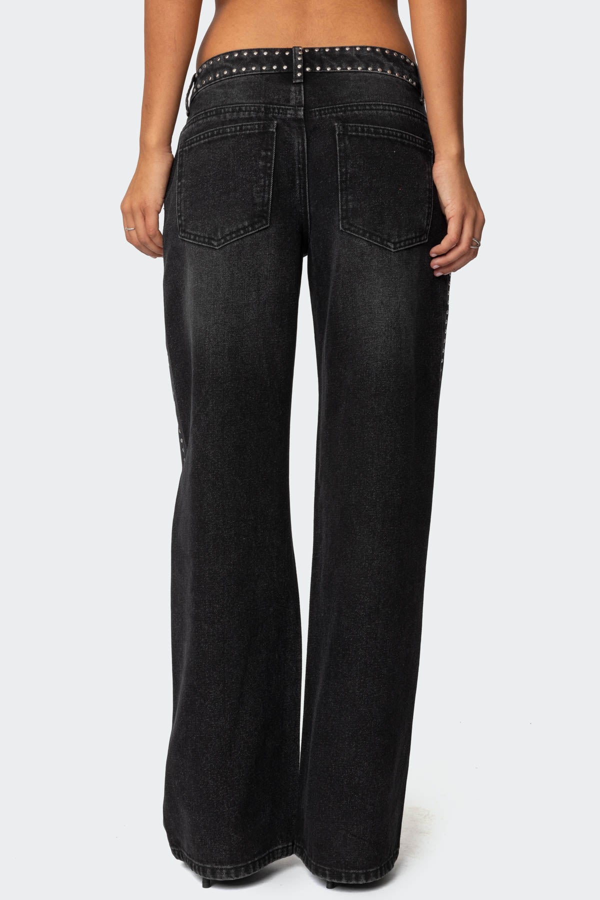 Quincy Studded Low Rise Jeans - Image 5