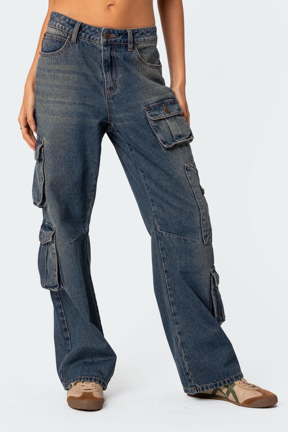 Baggy Boyfriend Cargo Jeans - Image 2