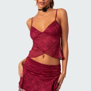Ruby Sheer Lace Tank Top