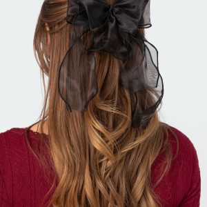 Frilled Bow Hair Clip
