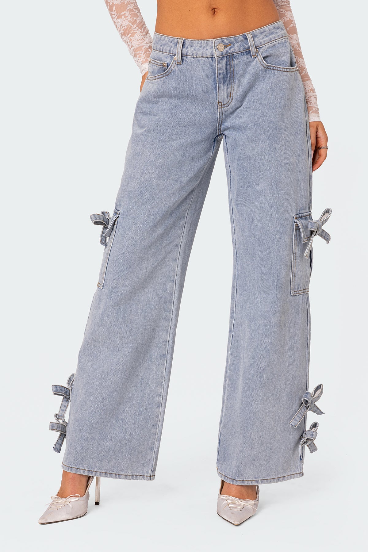 Bows 4 Days Low Rise Baggy Jeans - Image 2