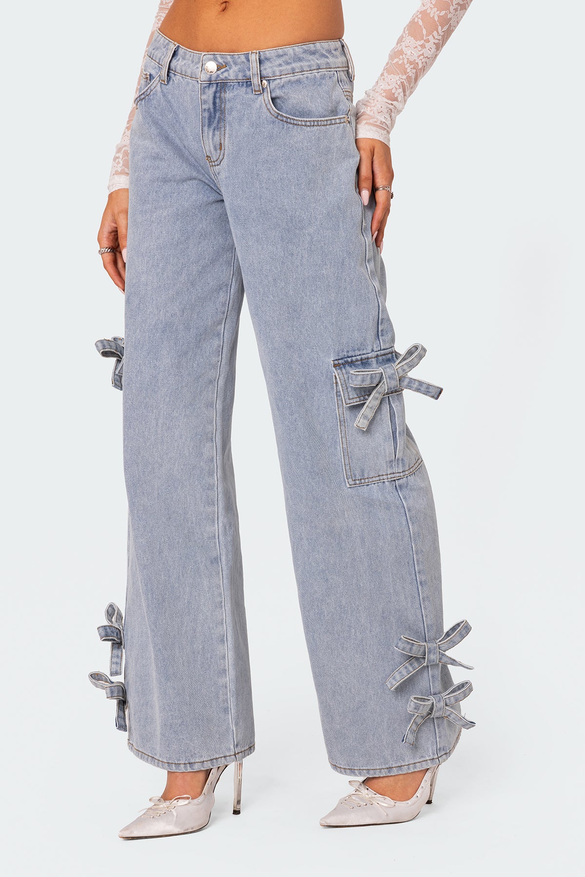Bows 4 Days Low Rise Baggy Jeans - Image 3