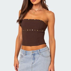 Darcy Studded Lace Up Corset