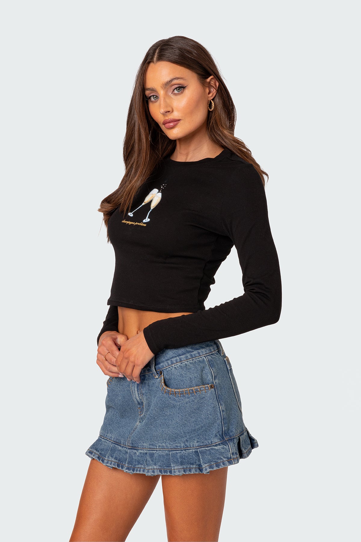 Champagne Problems Long Sleeve T Shirt - Image 3