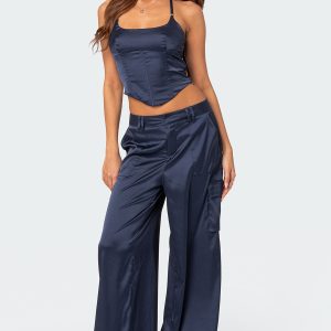 Kelsey Satin Effect Trousers