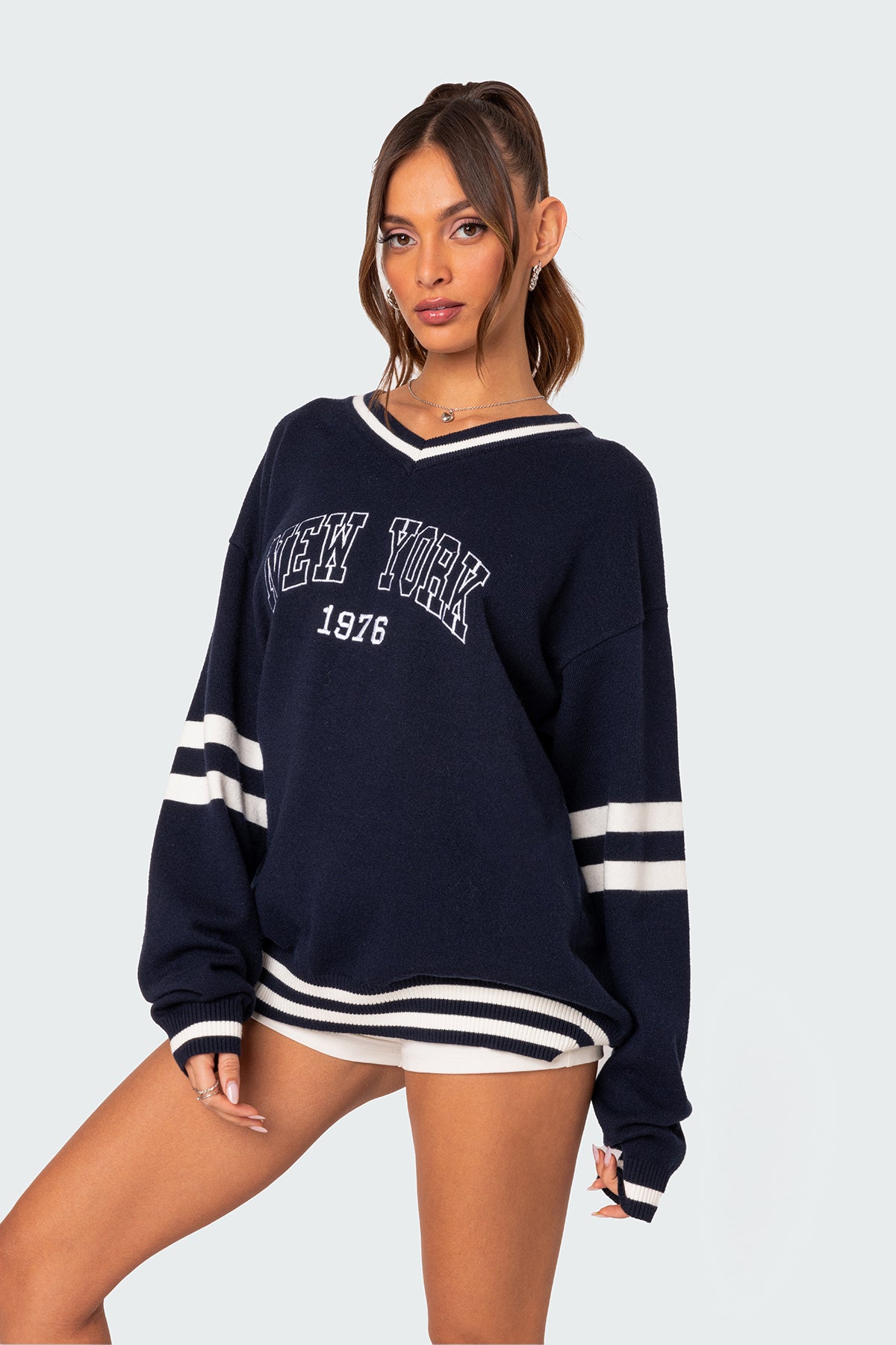 90S In New York Oversized Sweater - Image 3