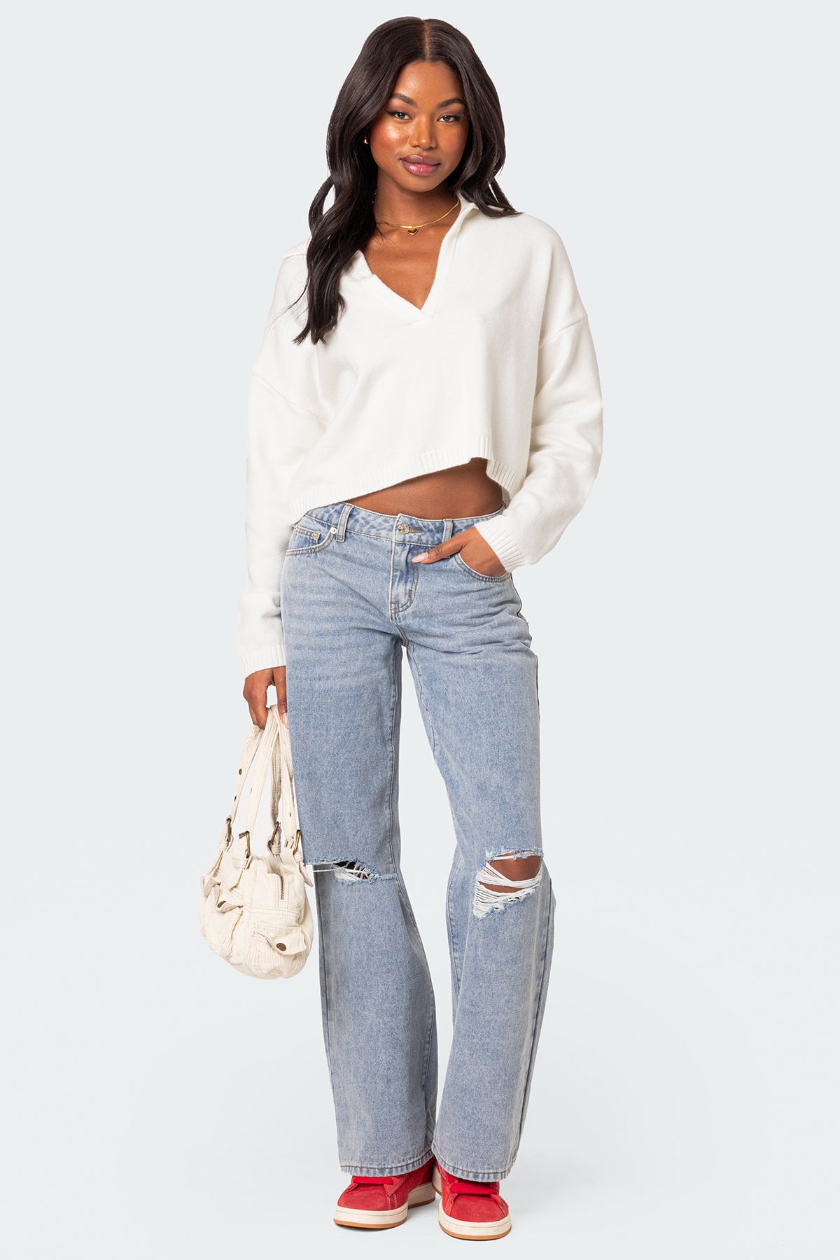 Marcie Oversize Cropped Sweater - Image 2