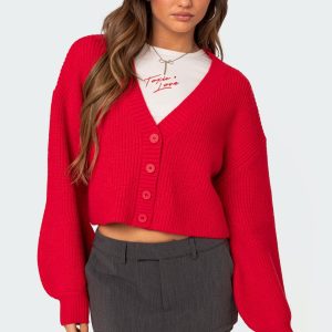 Sabrina Chunky Knit Cropped Cardigan