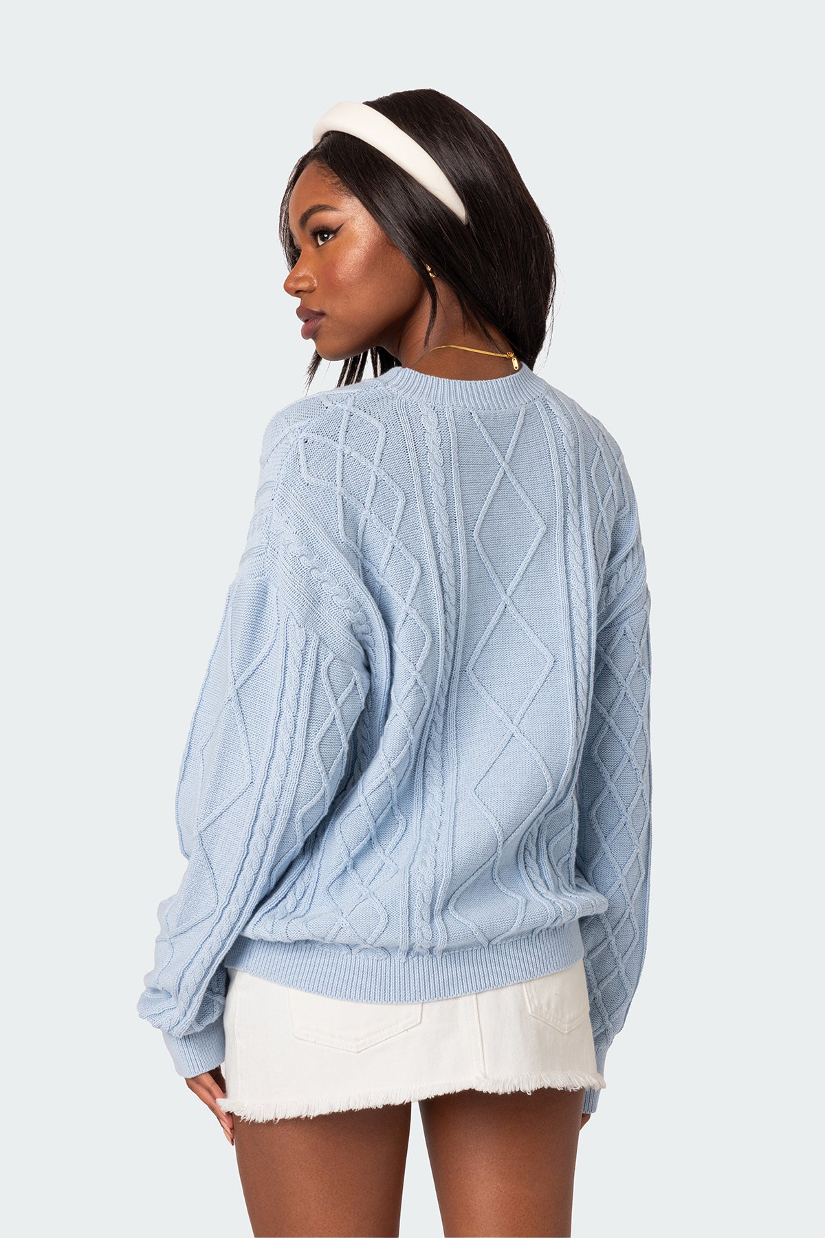 Jessy Cable Knit Oversized Sweater - Image 4