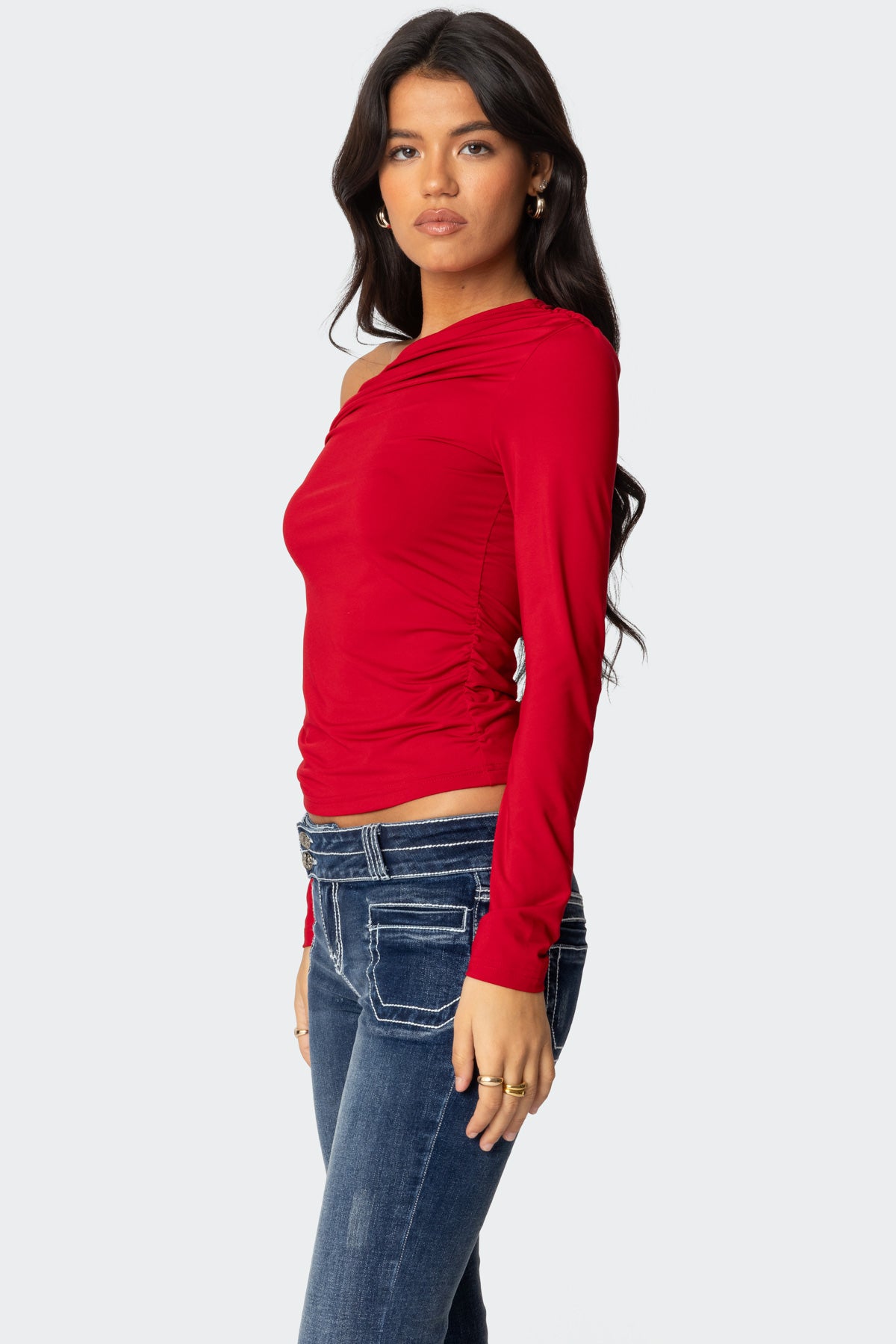 Ronnie Asymmetric Long Sleeve Top - Image 3
