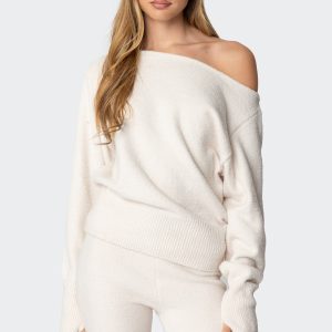 Plush Oversized Asymmetric Sweater