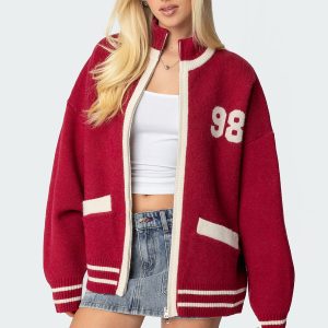 98 Varsity Zip Up Sweater