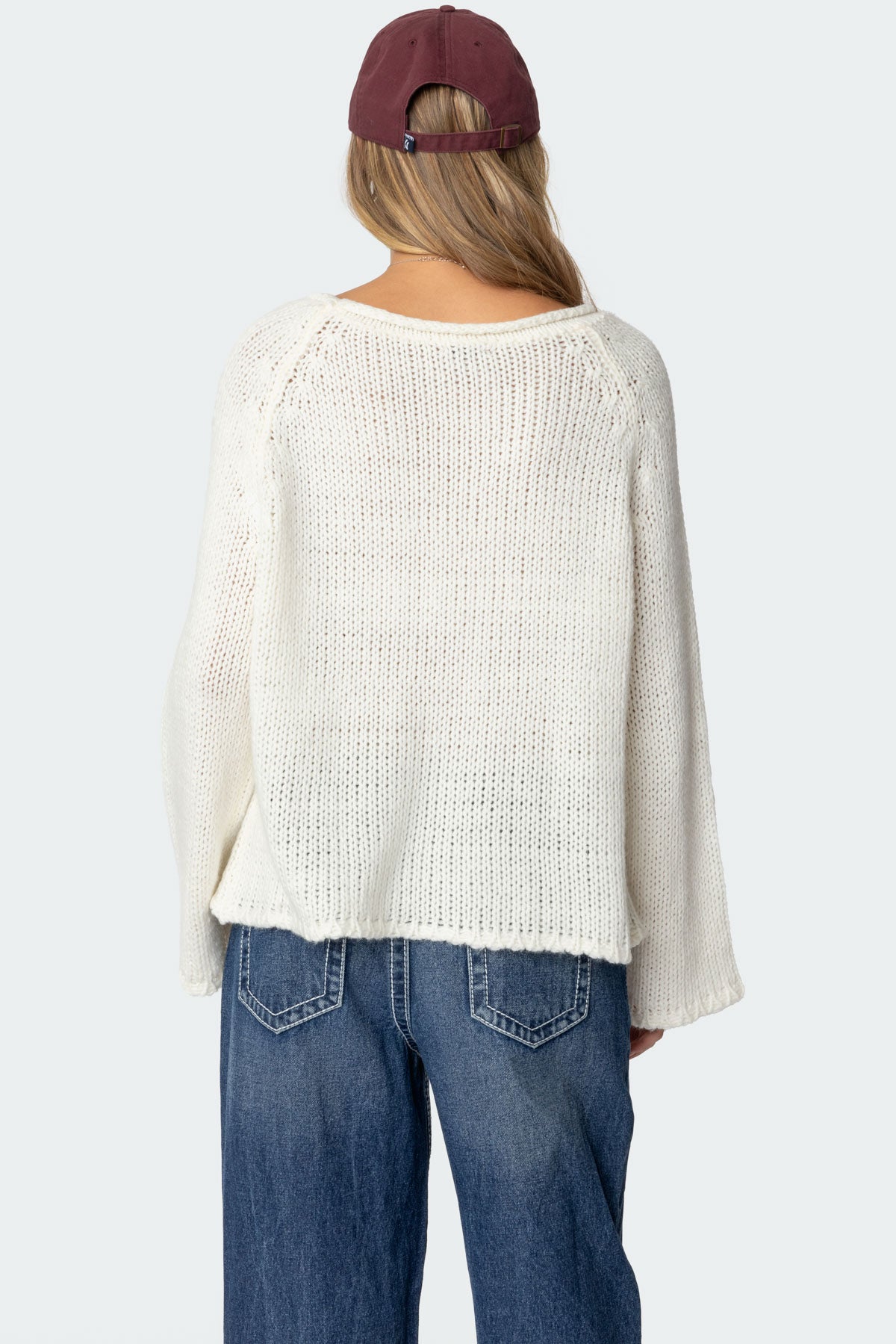 Kangaroo Pocket Oversized Knit Top - Image 5
