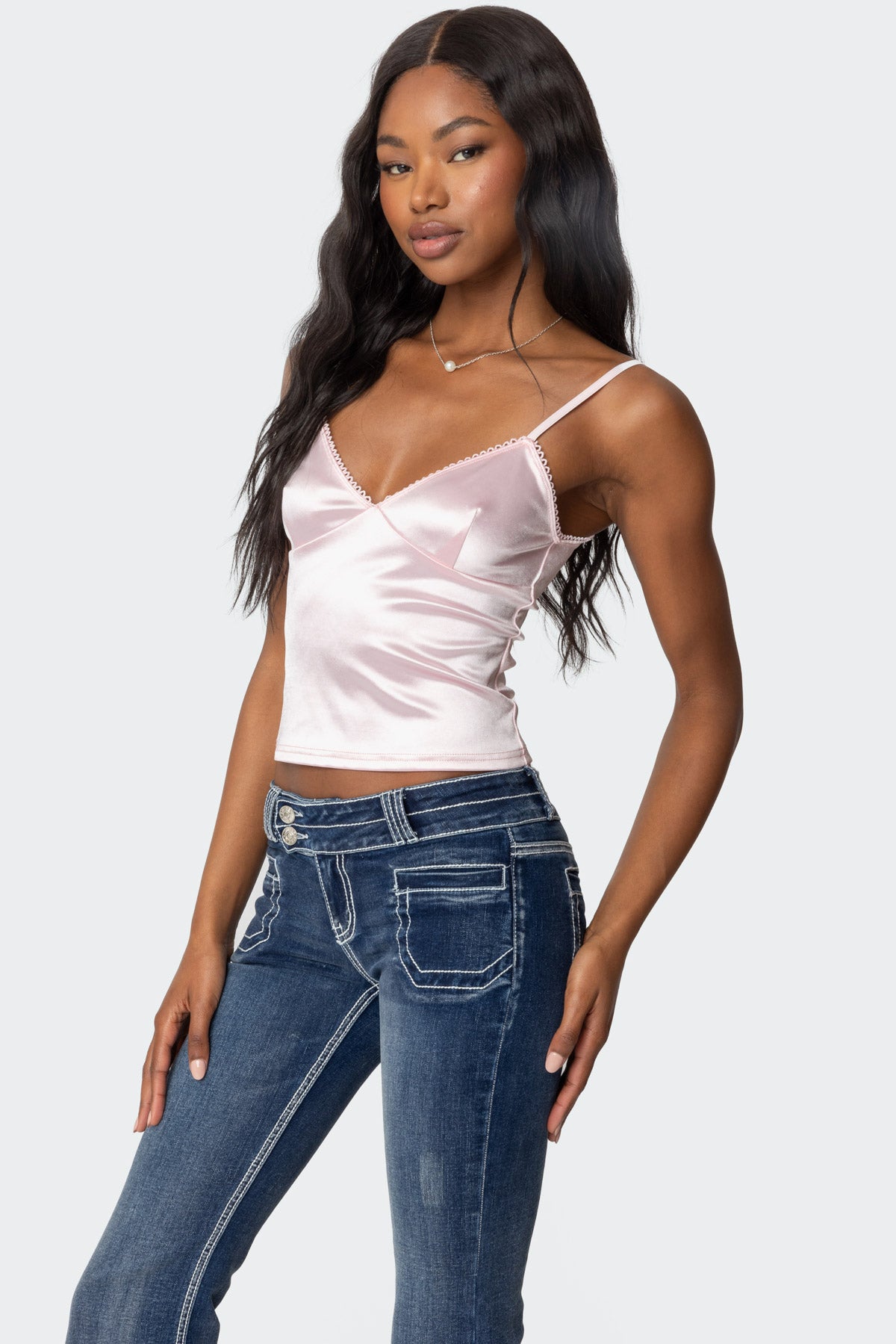 Amelie Satin Effect Tank Top - Image 3