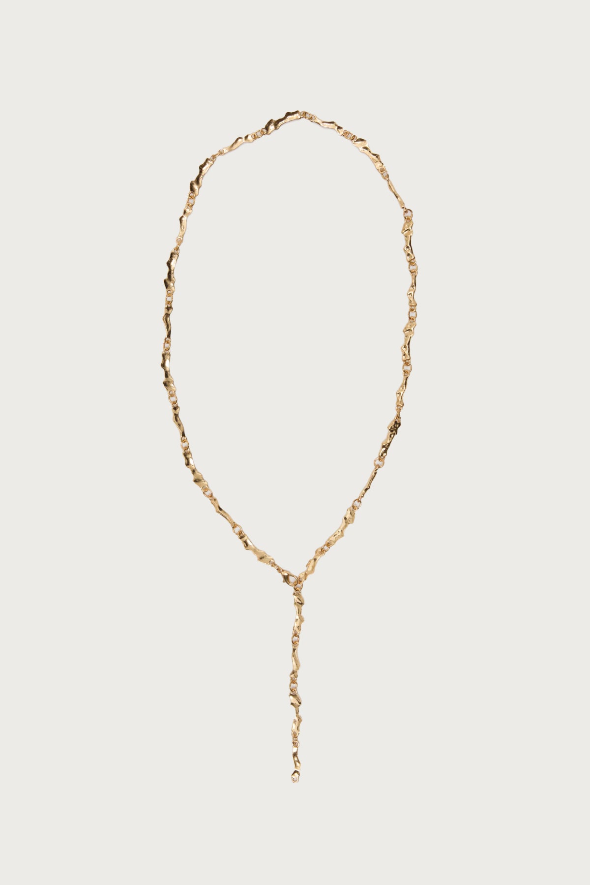 Textured Cascading Chain Necklace - Image 2