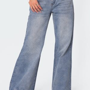 Low Rise Wide Leg Jeans