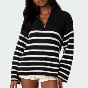 Oversized Quarter Zip Sweater