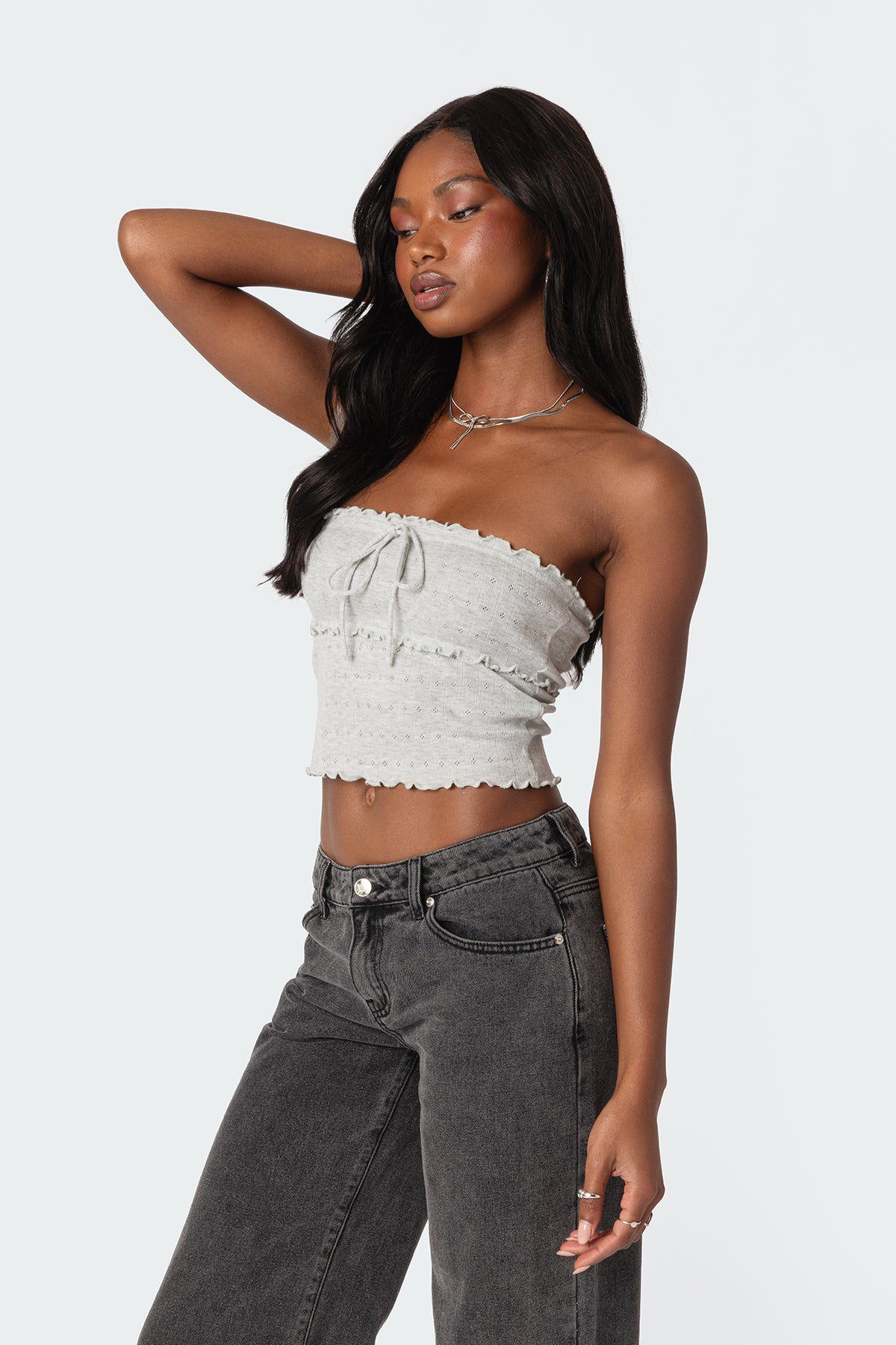 Savannah Pointelle Tube Top - Image 3