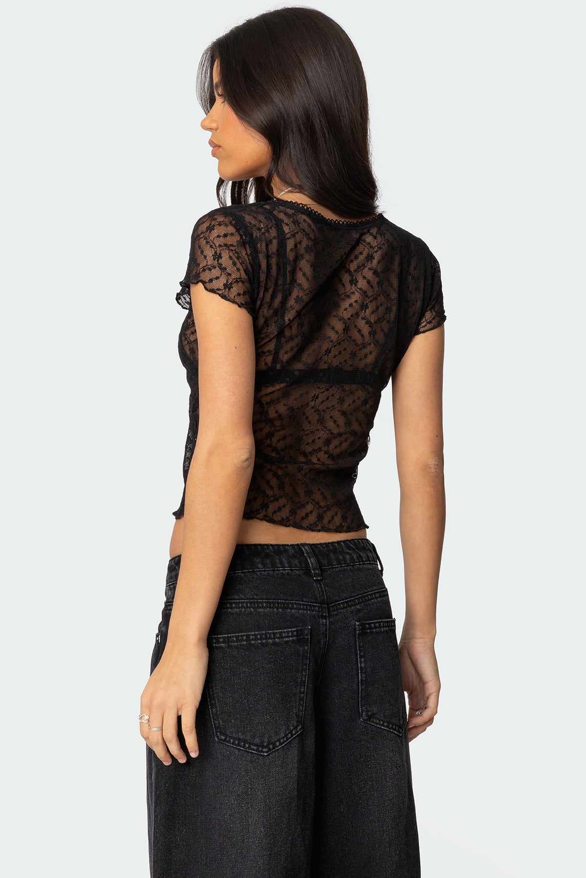 Julie Sheer Lace Top - Image 5