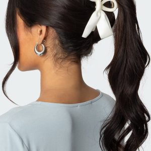 Satin Effect Bow Hair Clip