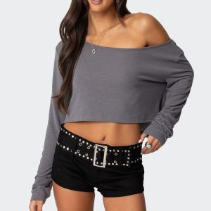 Cropped Off Shoulder Top