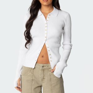 Mirielle Ribbed Knit Cardigan