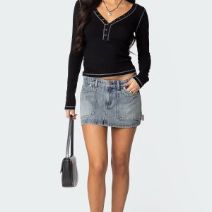 Gigi Carpenter Denim Mini Skirt