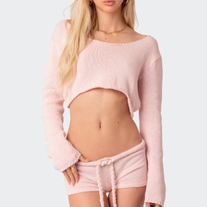 Staycation Cropped Knit Top
