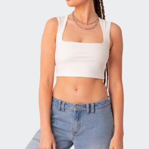 It Girl Square Neck Crop Top