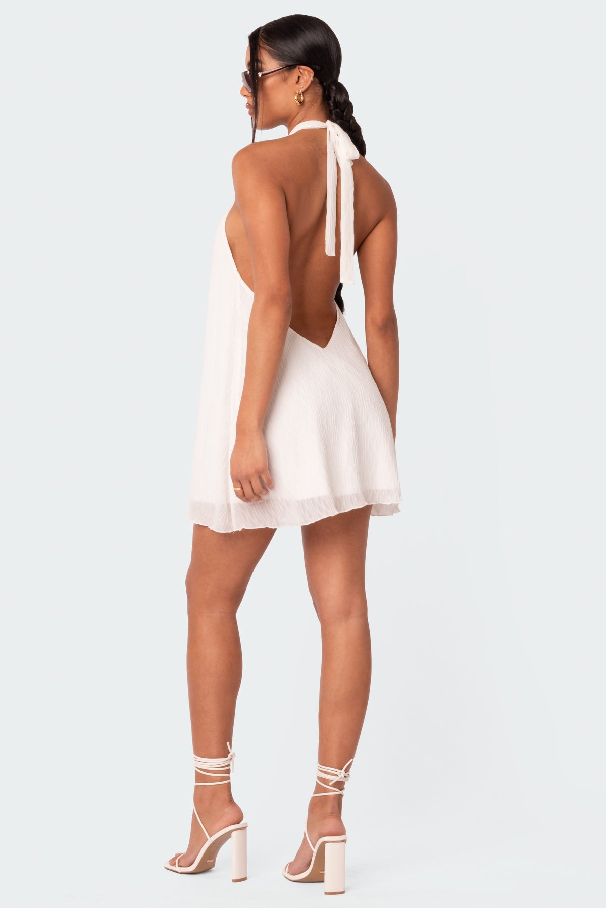 Palma Open Back Halter Mini Dress - Image 5