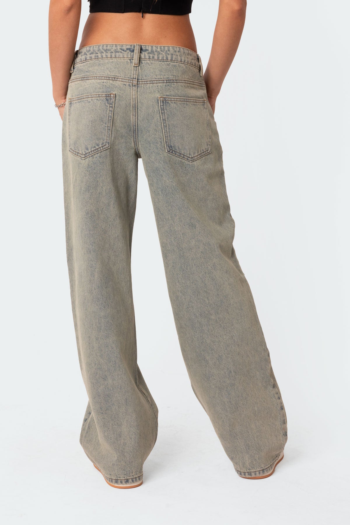 Magda Low Rise Acid Wash Jeans - Image 4
