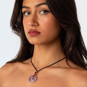 Genie Stone Pendant Cord Necklace