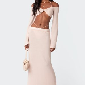 Celeste Low Rise Strap Maxi Skirt