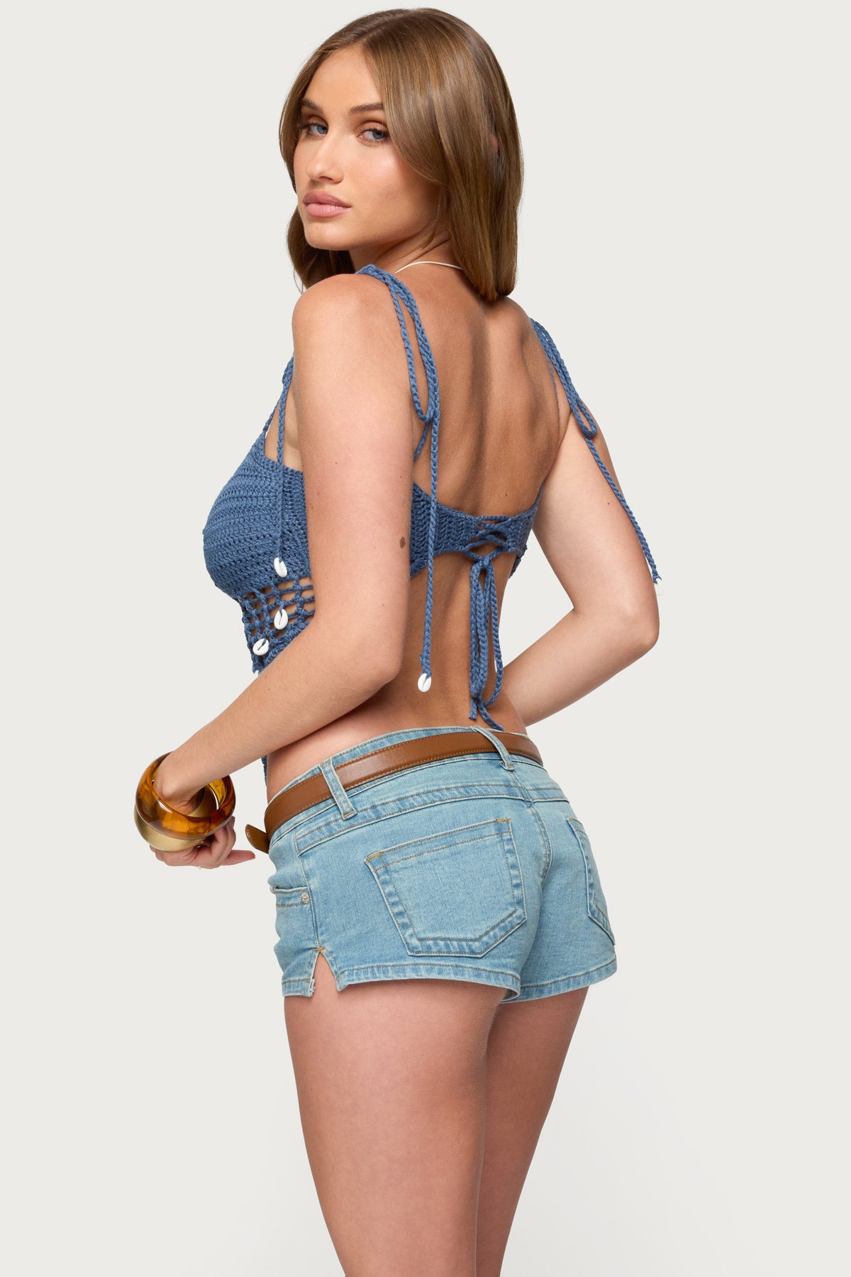 Shelley Asymmetric Crochet Top - Image 3