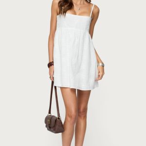 Winifred Eyelet Babydoll Mini Dress