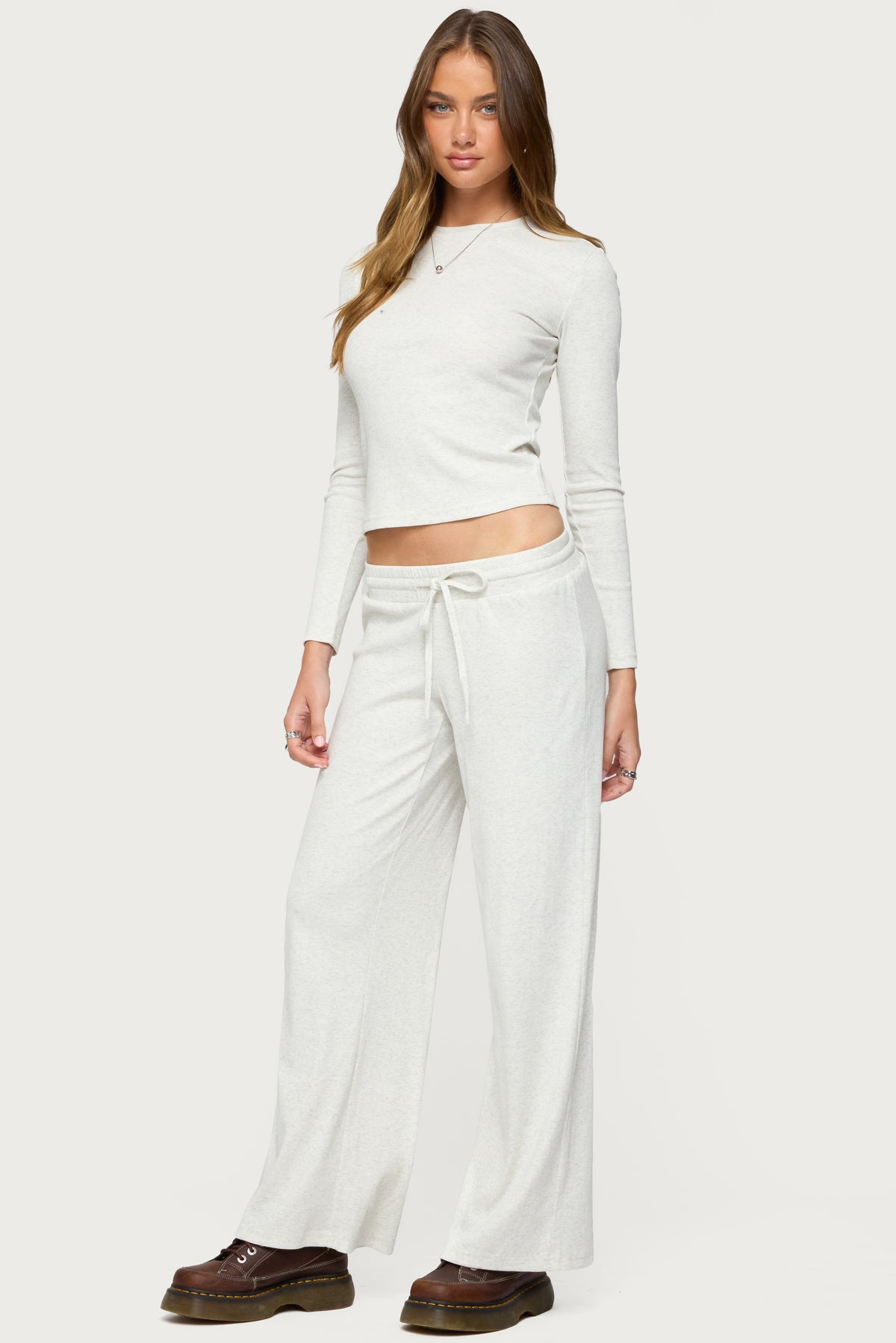 Cicilia straight leg ribbed pants - Image 3