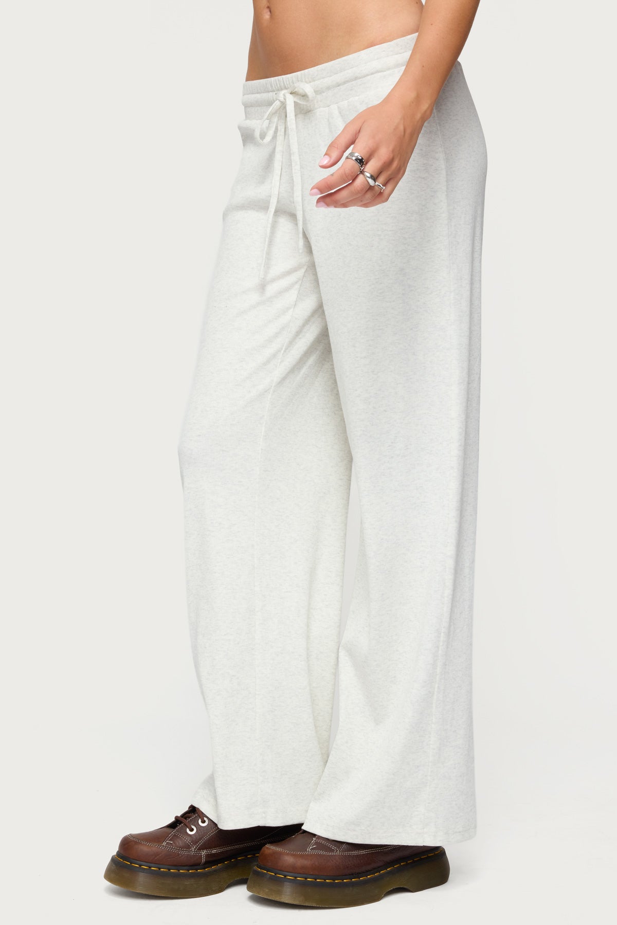 Cicilia straight leg ribbed pants - Image 4