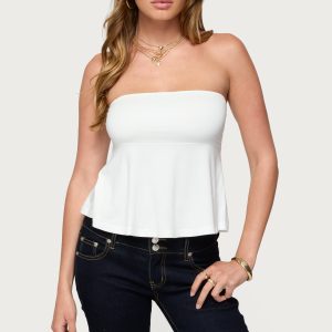 Beaux Strapless Babydoll Top