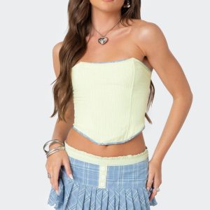 Kayleigh Contrast Pinstripe Corset