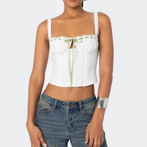 Garden Girl Ribbon Eyelet Corset